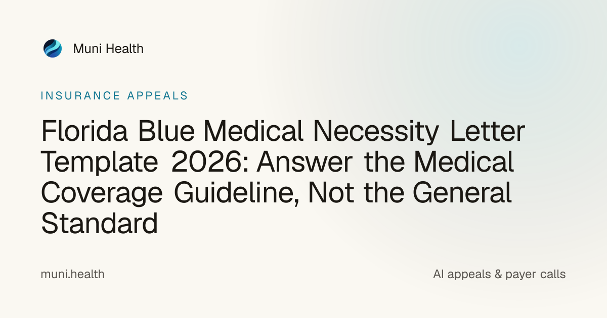 Florida Blue Letter of Medical Necessity Template (2026) | Muni Health