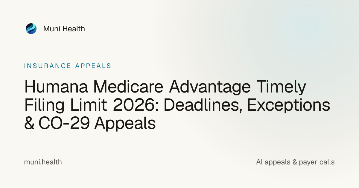 Humana MA Timely Filing: 365-Day Limit (2026) | Muni Health